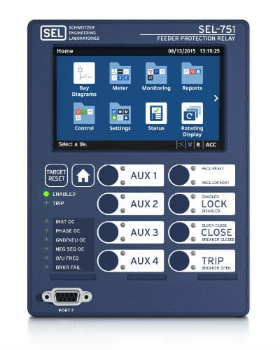 SEL adds touchscreen display to SEL-751 Feeder Protection Relay