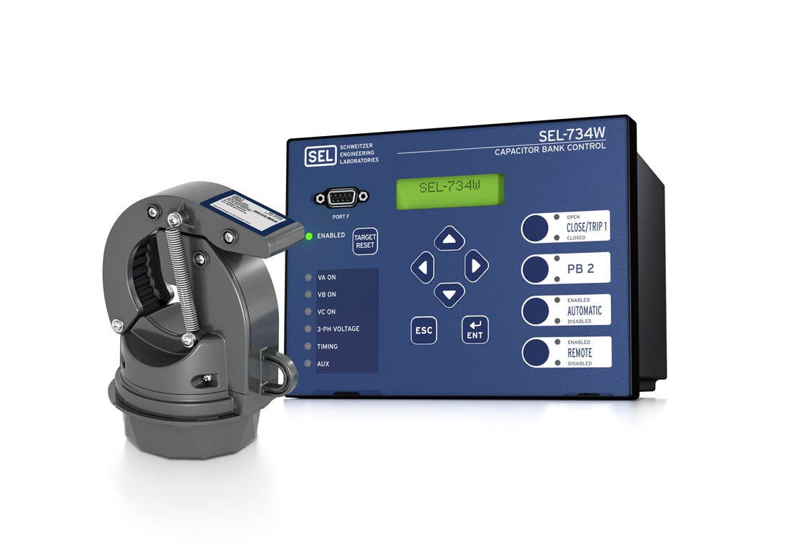 SEL releases the first capacitor bank control with wireless current sensing technology